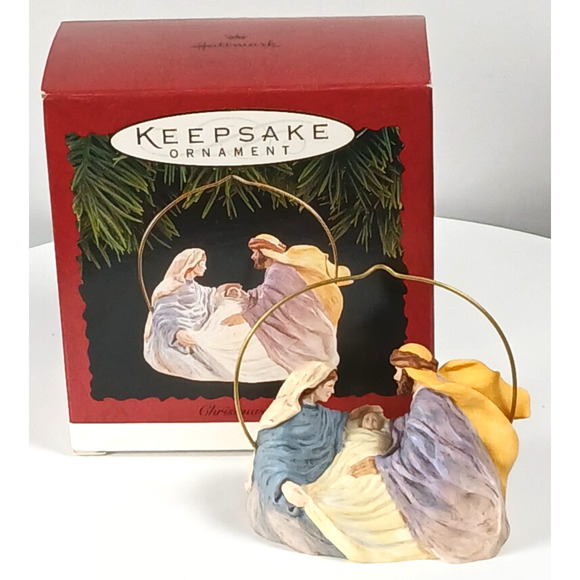 Hallmark Keepsake Christmas Joy Ornament 1996 Mary Josepsh & Jesus - Picture 1 of 12